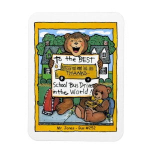Schulbusfahrermagnet von einem Jungen Magnet
