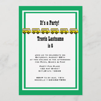 Schulbusfeier Einladung