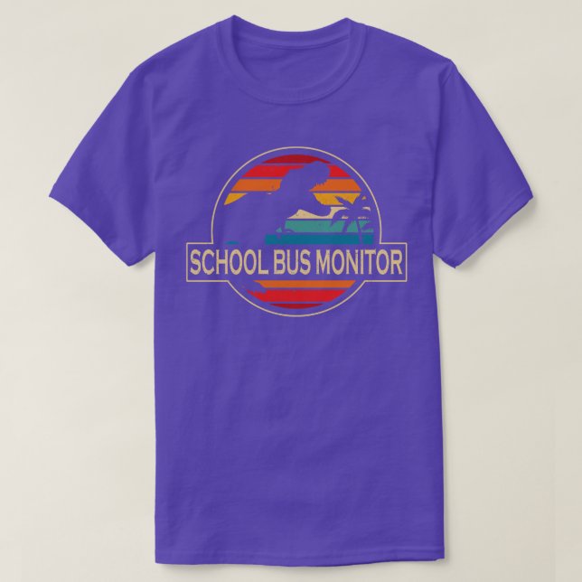 Schulbusmonitor Dinosaurier T-Shirt (Design vorne)