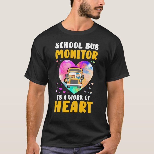 Schulbusmonitor Es ist ein Werk von Herz-Wasserfar T-Shirt (Vorderseite)