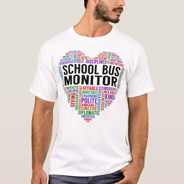 Schulbusmonitor Herz T-Shirt (Vorderseite)
