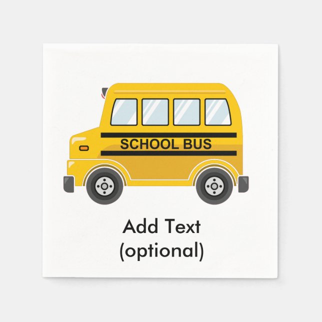 Schulbuspapier Napkins Serviette (Vorderseite)