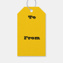 Schulbussicherheit Gelber Herbstfall Farbe Geschenkanhänger