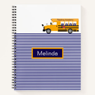 Schulbusstreifen Design Custom School Notebook Notizbuch