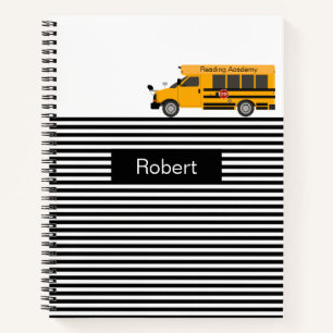 Schulbusstreifen Design Custom School Notebook Notizbuch