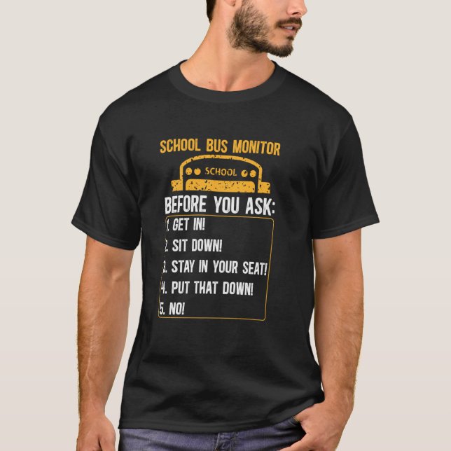 Schulbusüberwachung T-Shirt (Vorderseite)