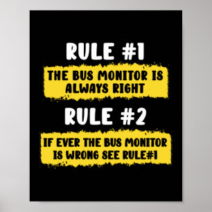 Schulbusüberwachungsregeln Poster