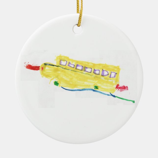 Schulbusverzierung Keramik Ornament (Vorne)