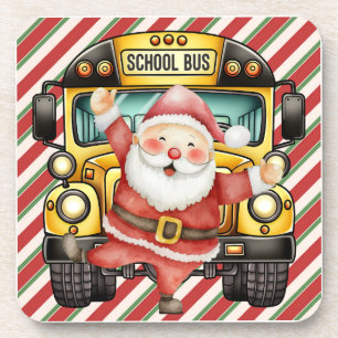 Schulbusweihnacht für den Fahrer Getränkeuntersetzer