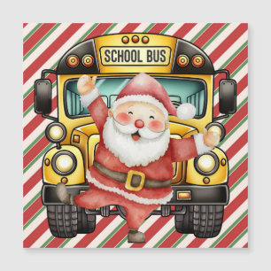 Schulbusweihnacht für den Fahrer Magnetkarte