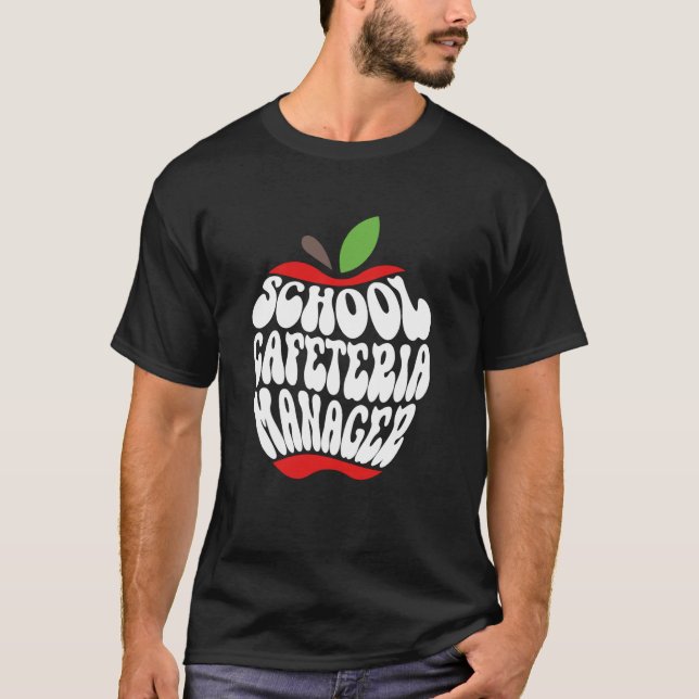 Schulcafeteria-Managerin Kantine Lebensmitteldiens T-Shirt (Vorderseite)