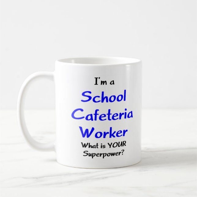 Schulcafeteria-Mitarbeiter Kaffeetasse (Links)