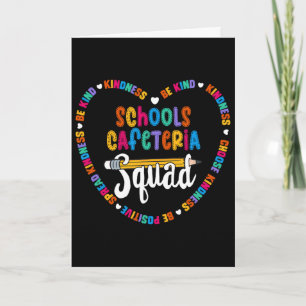Schulcafeteria-Team Byck To School Happy First Karte