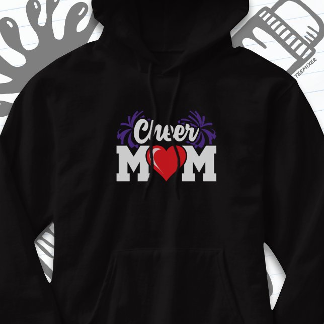 Schulcheerleader Squad Sports Proud Mama Hoodie (Von Creator hochgeladen)