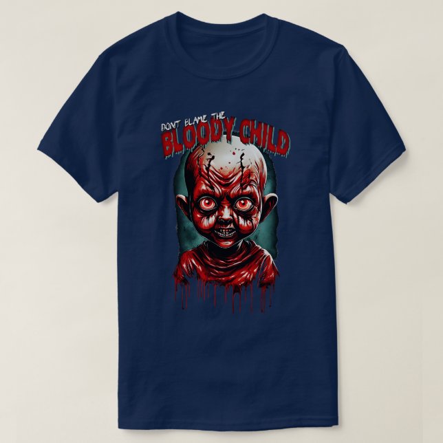 Schuld am blutigen Kind T-Shirt (Design vorne)