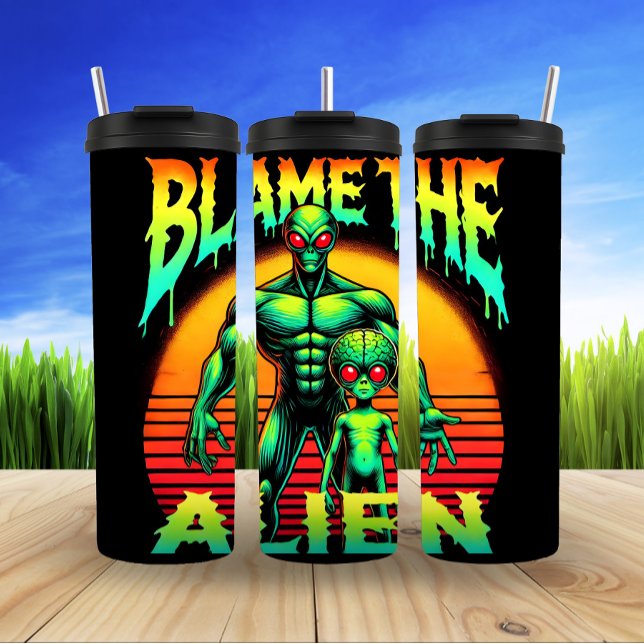 Schuld an der Alien, Retro Graphics Thermosbecher (Von Creator hochgeladen)