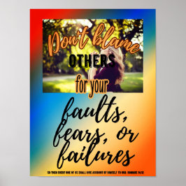 Schuld anderen nicht poster