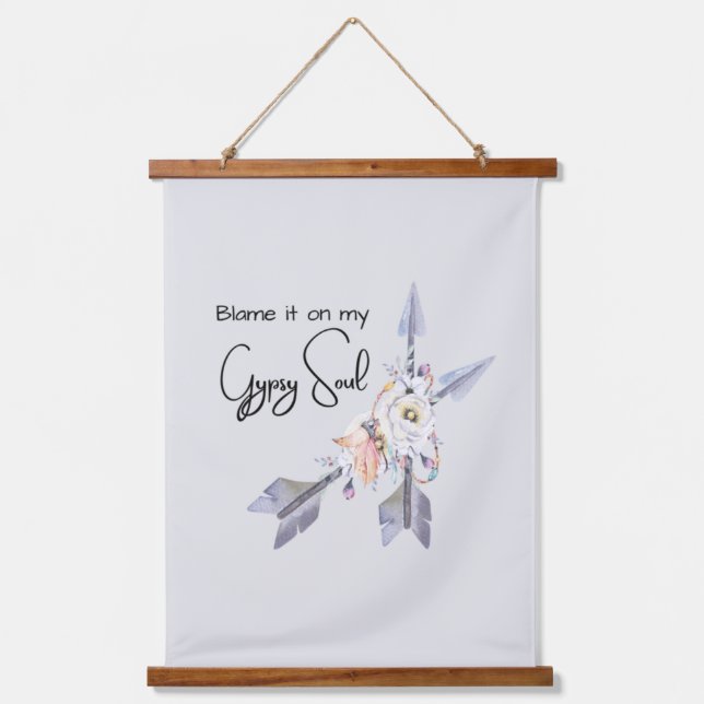 Schuld daran auf meinem Sinti und Roma-Soul, Wandt Wandteppich Mit Holzrahmen (Vorderseite)