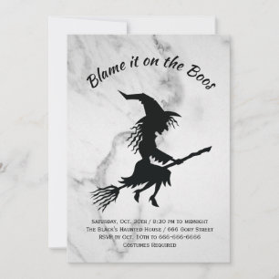 Schuld daran ist das Boos-Marmor-Halloween-Party Einladung