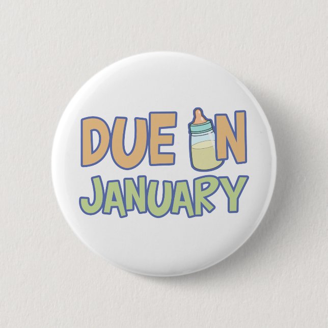 Schuld im Januar Button (Vorderseite)