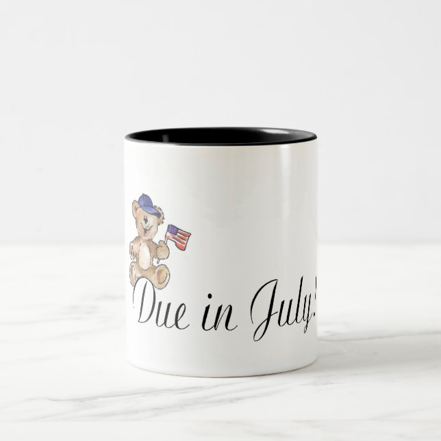 Schuld im Juli Zweifarbige Tasse (Mittel)