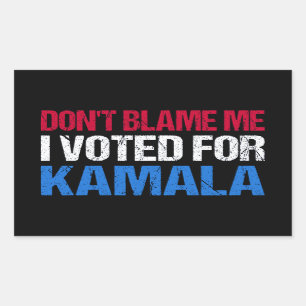 Schuld mich nicht, dass ich für Kamala gestimmt ha Rechteckiger Aufkleber