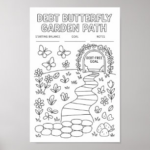 Schulden-Butterfly-Gartenweg-Tracker Poster