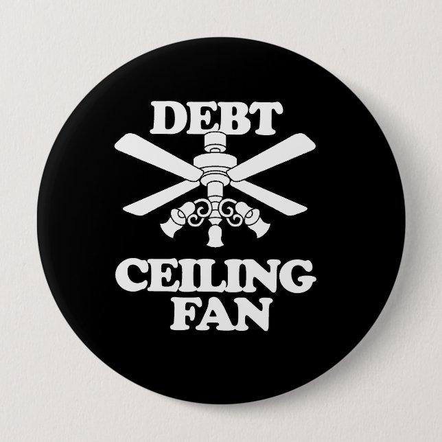 SCHULDEN-DECKEN-FAN BUTTON (Vorderseite)
