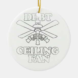 SCHULDEN-DECKEN-FAN KERAMIK ORNAMENT
