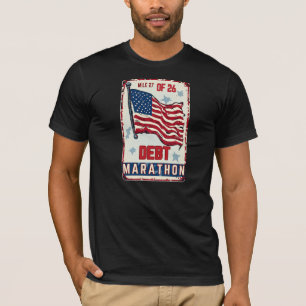 Schulden-Marathon Meile 27 von 26 Lustige Finanzen T-Shirt