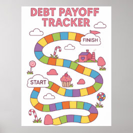 Schulden Payoff Candy Tracker Poster
