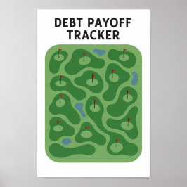 Schulden Payoff Golfplatz Tracker Poster