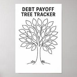 Schulden Payoff Trecker Schwarz und Weiß Poster