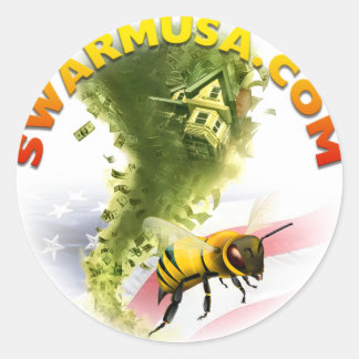 Schulden-Tornado-Aufkleber Runder Aufkleber