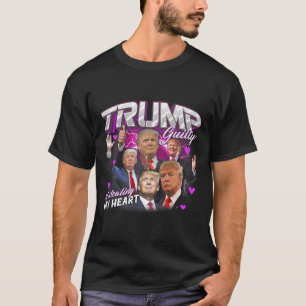Schuldig, mein Herz gestohlen zu haben Rosa Trump T-Shirt