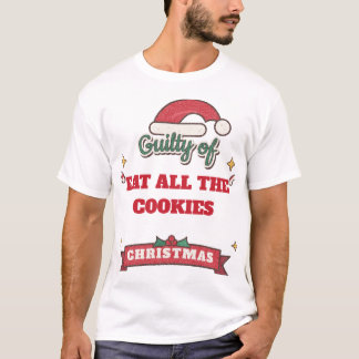 Schuldig wegen lustigem Weihnachts-Santa-T-Shirt T-Shirt