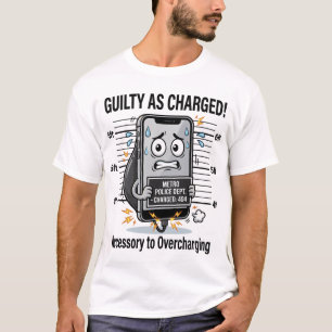 Schuldig wie angeklagt – Lustiger Spruch überladen T-Shirt