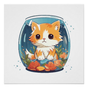 Schuldige Katze Poster