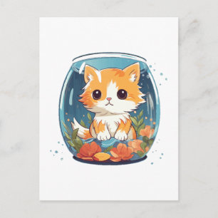 Schuldige Katze Postkarte