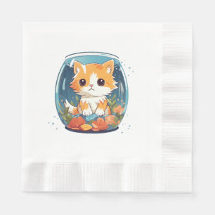 Schuldige Katze Serviette