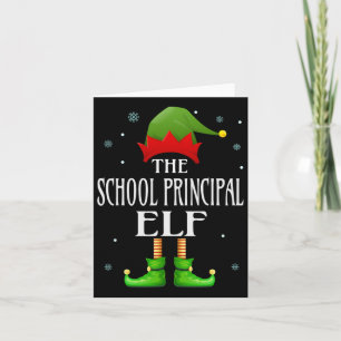 Schuldirektor Elf Xmas Funny Family Matching Ch Karte