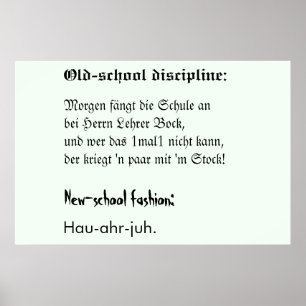 Schuldisziplin Poster