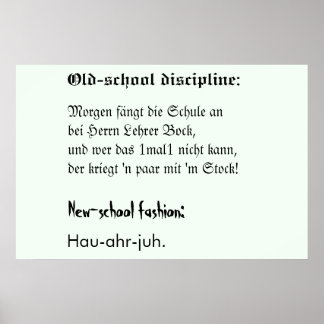 Schuldisziplin Poster