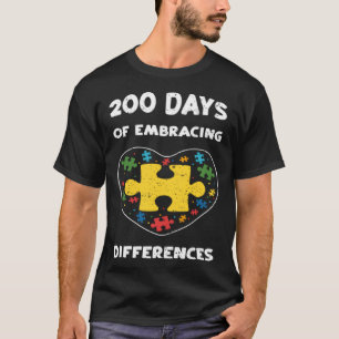 Schule 200 Tage Unterschiedlichkeit annehmen Auti T-Shirt