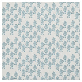 Schule blauen Fische Juul Gewebes Stoff