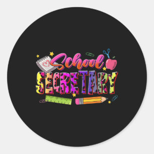 Schule Cool Lustiges Shirt Sungles Bleistift Zurüc Runder Aufkleber