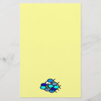 Schule der christlichen Fisch-Symbole - Blau -