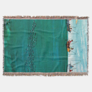 Schule der Fische unter Linien durch Thornton Utz Decke