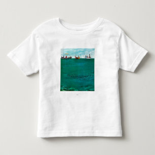 Schule der Fische unter Linien durch Thornton Utz Kleinkind T-shirt