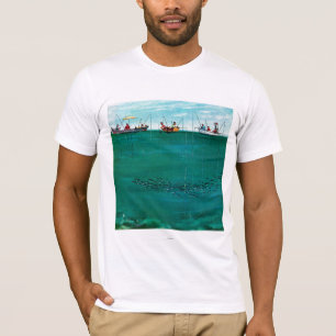 Schule der Fische unter Linien durch Thornton Utz T-Shirt
